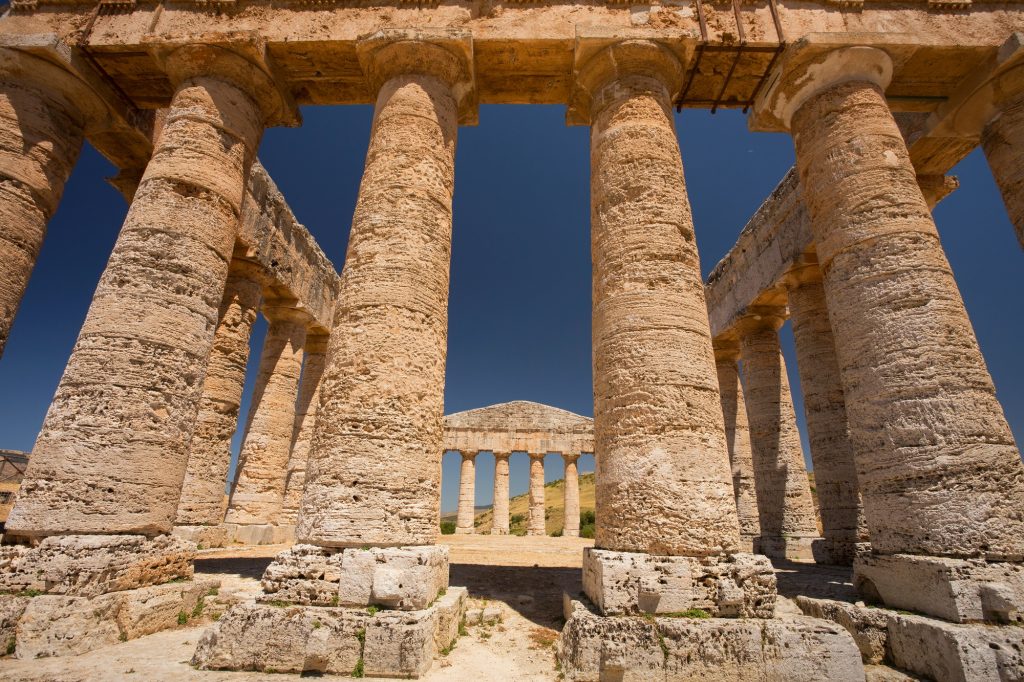 Columns of the Temple of Segesta in Sicily.